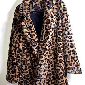 XL Faux Fur Leopard Coat